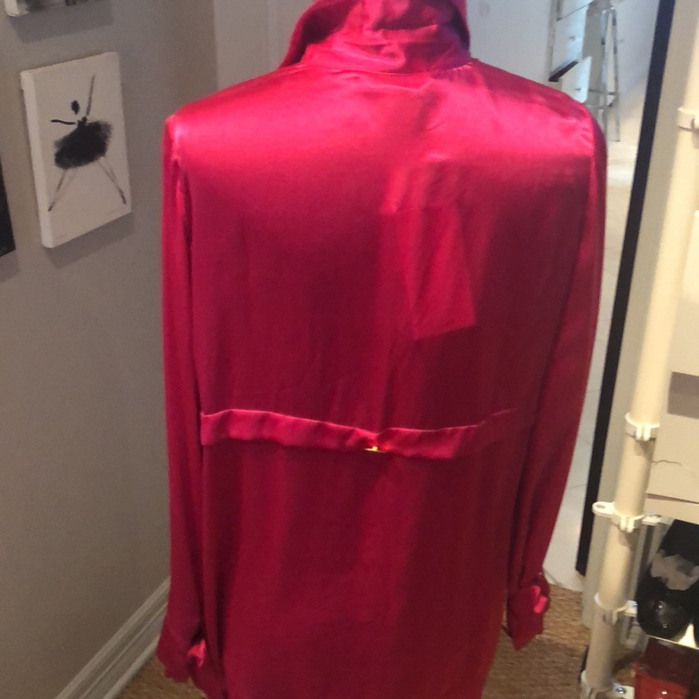 Uterque hot pink satin top